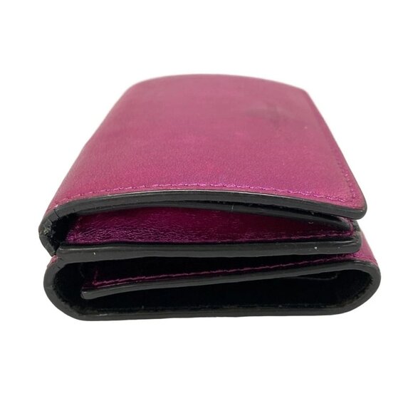 Auth SAINT LAURENT PARIS Tiny Wallet 459784 Pink Leather - Trifold Wallet - Picture 2 of 16